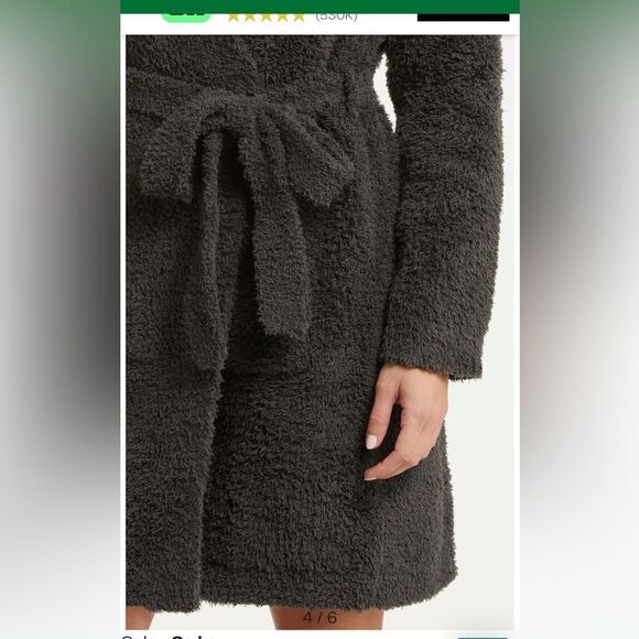Barefoot Dreams Cozychic Teddy Coat in Carbon Gray XXS/XS NWT - Picture 4 of 7